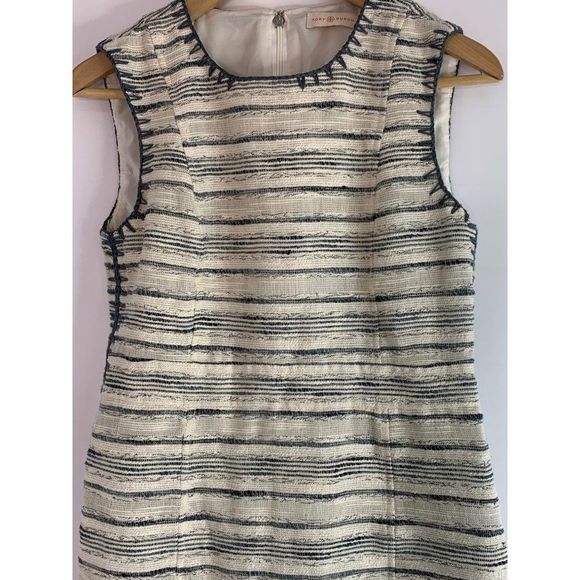 Tory Burch Tweed Sheath Dress Nicole Sleeveless Size 8 M Knee Length 6149 EUC - Picture 11 of 14